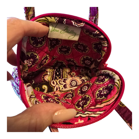 Vera Bradley Mini Cosmetic Case/Small Accessory Pouch Quilted Floral Paisley - Picture 6 of 9